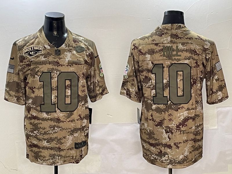 Men Kansas City Chiefs #10 Hill Camo Nike 2025 Salute to Service Limited NFL Jersey style 4->kansas city chiefs->NFL Jersey